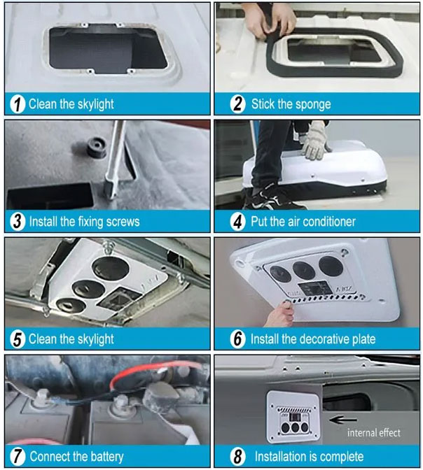 Install the main body of the air conditioner