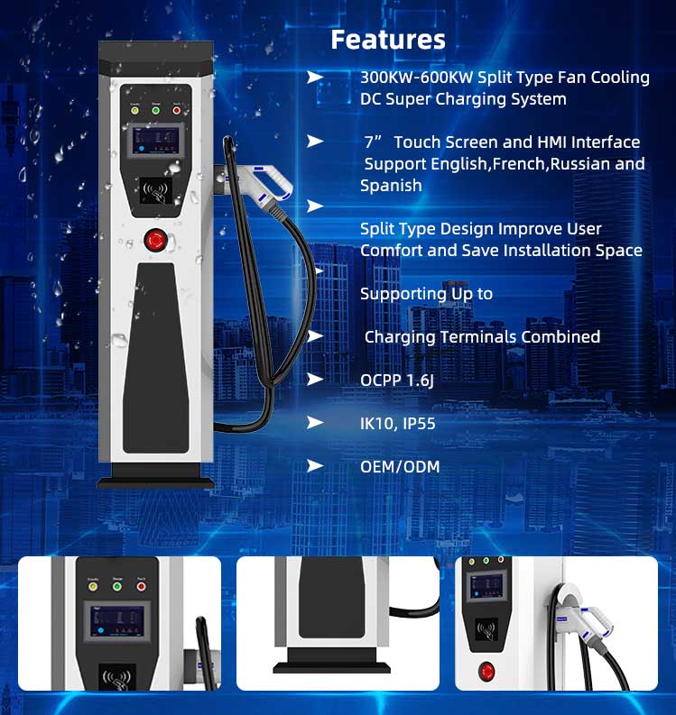 High voltage fast charger features