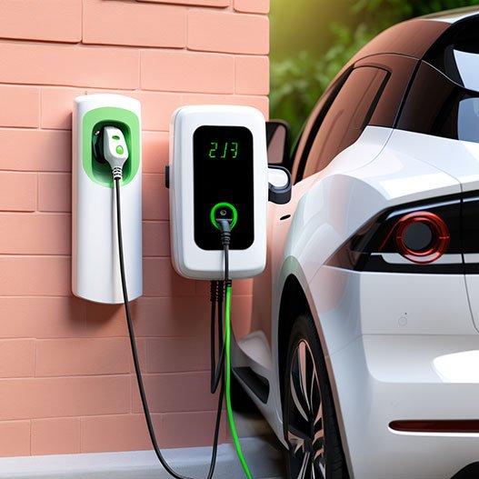 Wall mounted electric vehicle charger